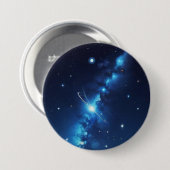 Blauw sterrenstelsel van sterren ronde button 7,6 cm (Voorkant /achterkant)