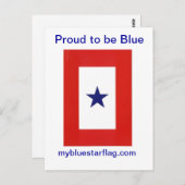 Blauw stervlag Briefkaart (Voorkant / Achterkant)