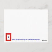 Blauw stervlag Briefkaart (Achterkant)