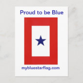 Blauw stervlag Briefkaart (Voorkant)