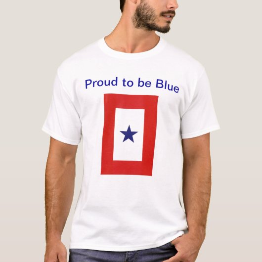 Blauw stervlag Shirt (Voorkant)