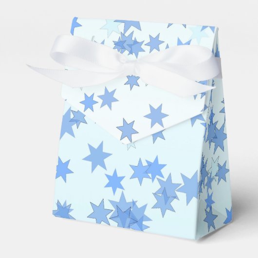 Blauw stervormig ontwerp bedankdoosjes (Voorkant Zijde)