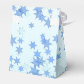 Blauw stervormig ontwerp bedankdoosjes (Achterkant)