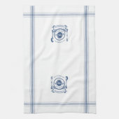 Blauw Stijl Frans Koken Aangepaste Naam Theedoek (Verticaal)