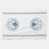 Blauw  Stijl Frans Koken Custom Monogram Theedoek (Horizontaal)