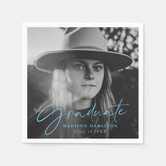 Blauw | Stijlvol Afstuderen van de Foto van het Ma Servet (Voorkant)