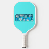 Blauw Stijlvol Hakuna Matata Bringing Fun & Inspir Pickleball Paddle (Achterkant)