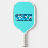Blauw Stijlvol Hakuna Matata Bringing Fun & Inspir Pickleball Paddle (Voorkant)