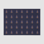 Blauw Stijlvol Kerstboom Tissue Paper Tissuepapier (Voorkant)