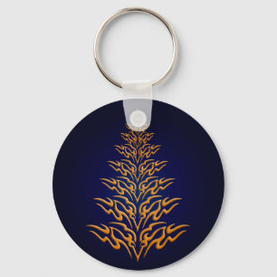 Blauw stijlvol kerstboomSleutelhanger Sleutelhanger