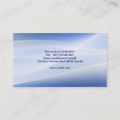 blauw stijlvol visitekaartje (Achterkant)