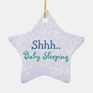 Blauw Stil baby die deurteken slapen Keramisch Ornament