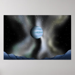 Blauw stilzwijgen. Reis naar een verre ijsplaneet. Poster