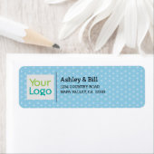 Blauw Stip Kinder stijlontwerp Etiket (Insitu)