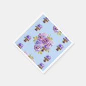 Blauw Stip Shabby Chic Viooltje Decoratief Servet (Hoek)
