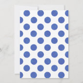 Blauw Stip Verjaardagsfeest Kaart (Achterkant)
