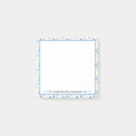 Blauw stippenpatroon cadeau voor lerarenwaardering post-it® notes