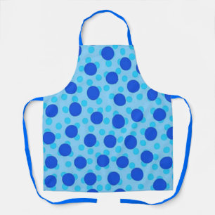 Blauw stippenpatroon met polka-stippen schort