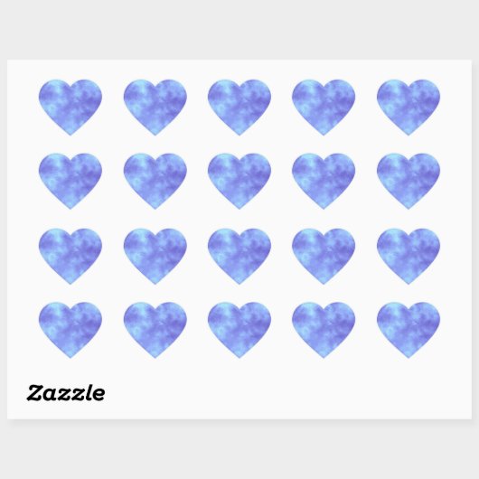 Blauw Storm Hart Sticker (Vel)