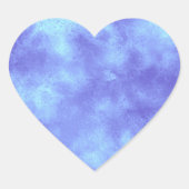Blauw Storm Hart Sticker (Voorkant)