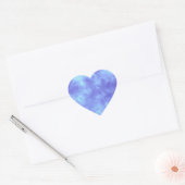 Blauw Storm Hart Sticker (Envelop)