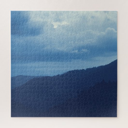 Blauw Storm in de bergen - 20 x 20 Legpuzzel (Verticaal)