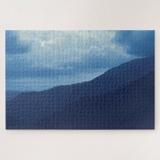 Blauw Storm in de bergen - 20 x 30 Legpuzzel (Horizontaal)