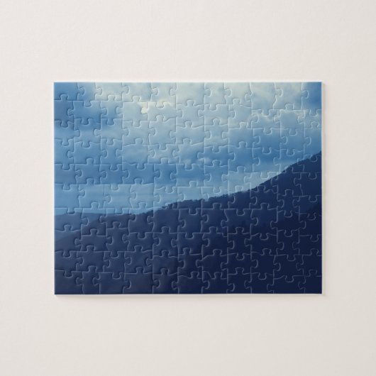 Blauw Storm in de bergen - 8 x 10 Legpuzzel (Horizontaal)