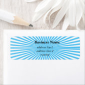 blauw stoutmoedig ontwerp etiket (Insitu)