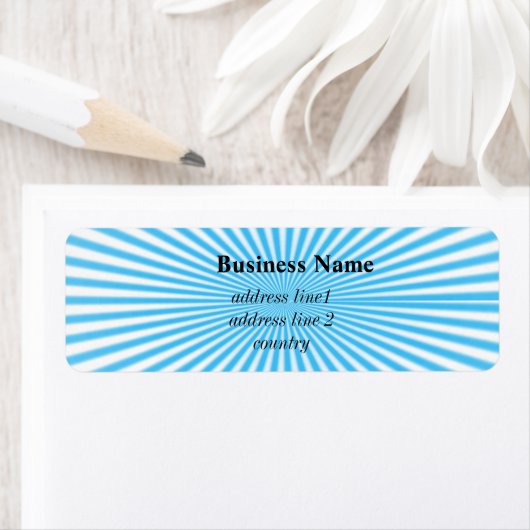 blauw stoutmoedig ontwerp etiket (Insitu)