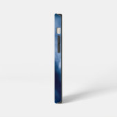 Blauw straalvliegtuig in de lucht Piloot Luchtvaar iPhone Hoesje (Linkerkant)