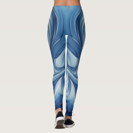 Blauw stralend blauw leggings (Achterkant)