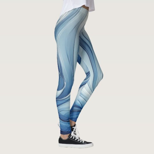 Blauw stralend blauw leggings (Rechts)