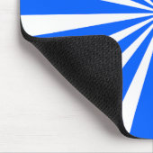 Blauw stralende burst-muisplaat – Modern geometris Muismat (Hoek)