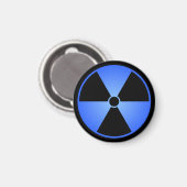 Blauw stralingssymbool magneet (Voorkant / Achterkant)