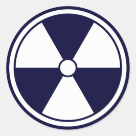 Blauw stralingssymbool Sticker