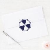 Blauw stralingssymbool Sticker (Envelop)