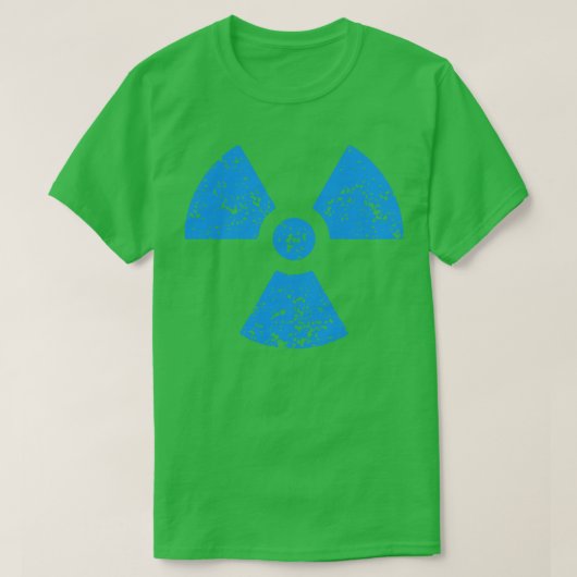  blauw stralingsteken t-shirt (Design voorkant)