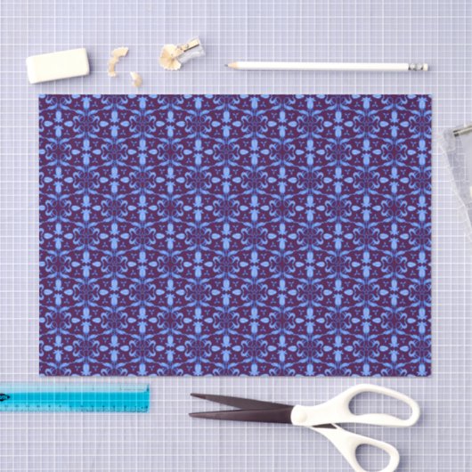 Blauw stramienblad tissuepapier (Craft)