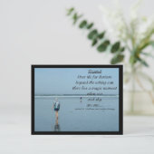 Blauw strand briefkaart (Staand voorkant)