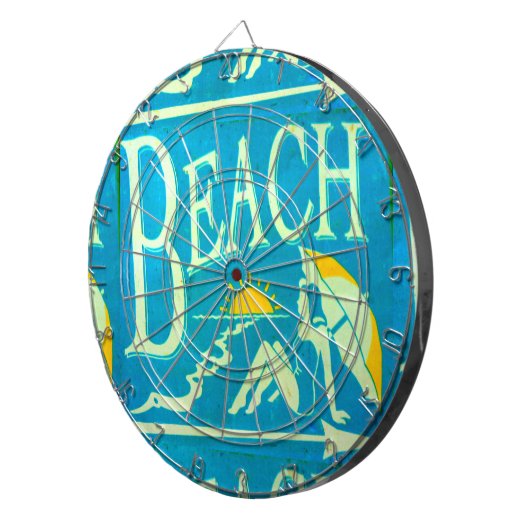 blauw strand dartbord (Voorkant Rechts)