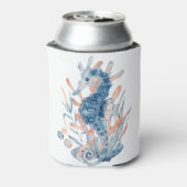 Blauw strand oceaan zee vijftig en fantastische ve blikjeskoeler (Blikje Achterkant)