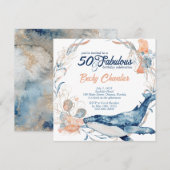 Blauw strand oceaan zee vijftig en fantastische ve kaart (Voorkant / Achterkant)