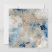 Blauw strand oceaan zee vijftig en fantastische ve kaart (Achterkant)