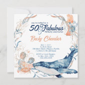 Blauw strand oceaan zee vijftig en fantastische ve kaart (Voorkant)