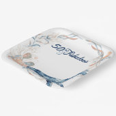 Blauw strand oceaan zee vijftig en fantastische ve papieren bordje (Gebogen)