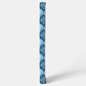 Blauw Strand Schelp Patroon Samsung Galaxy Hoesje (Linkerkant)