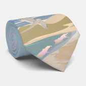 Blauw strand stropdas (Opgerold)