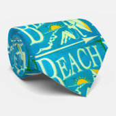 blauw strand stropdas (Opgerold)