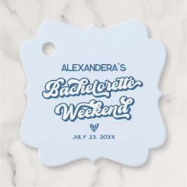 Blauw strand vrijgezellenfeest cadeautje bedankjes labels